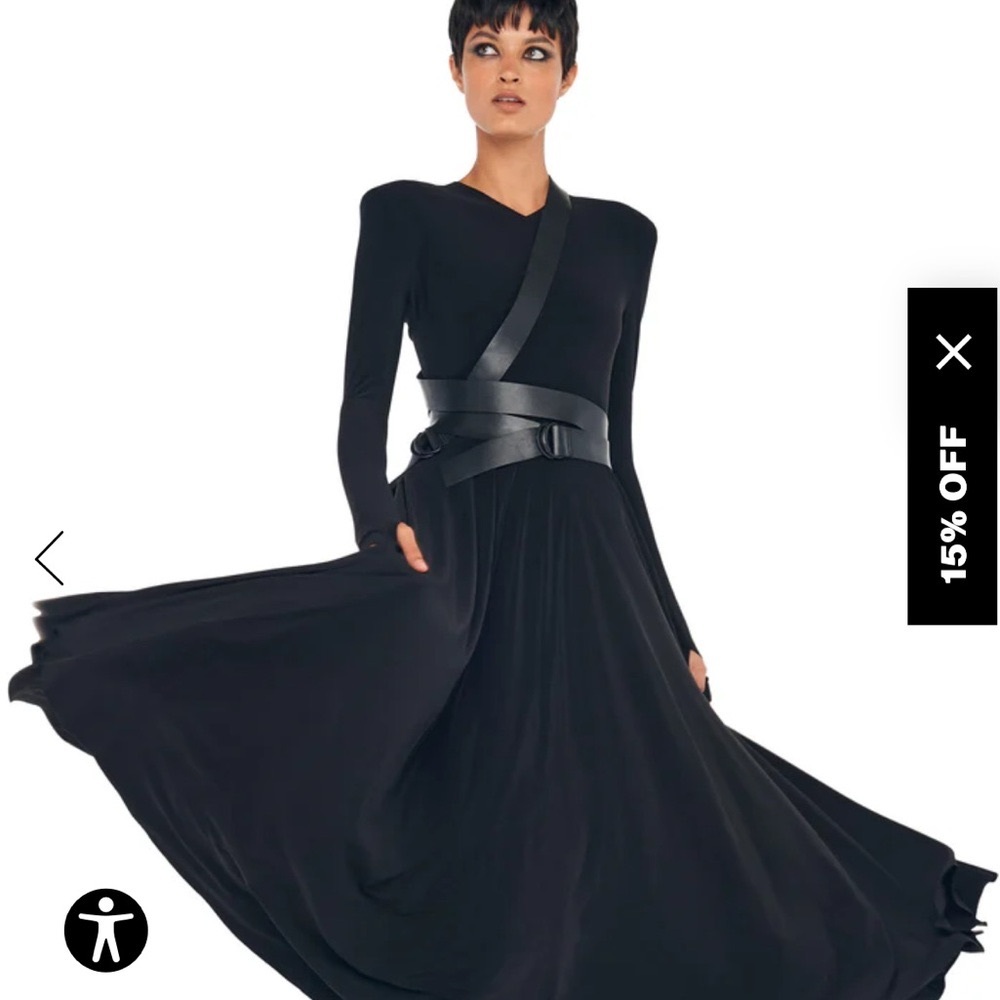 Norma Kamali Black Long Sleeve Dress